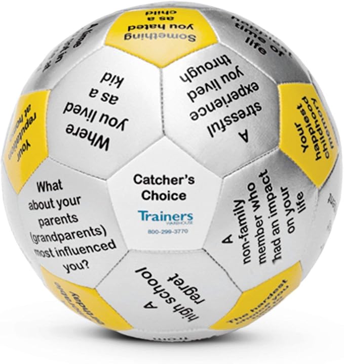 Trainers Warehouse 6" Thumball Collection, 32 Prompts for Conversation, Team Building, Relationship and Training