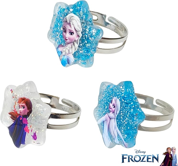 LUV HER Girls Jewelry Set - Dress Up Toy Jewelry Box Set with Bead Necklaces, Bracelets, and Rings - Frozen Play Accessories - Ages 3+