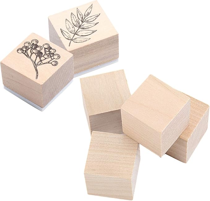 ZOENHOU 300 PCS 1 Inch Wooden Cubes, Blank Unfinished Wooden Block Set for Crafting Painting Decorating DIY Projects