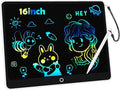 LCD Writing Tablet Doodle Board, 16inch Colorful Drawing Tablet Writing Pad, Kids Travel Essentials, Toddler Toys for 3 4 5 6 7 8 Year Old Girls Boys- Christmas and Birthday Gifts
