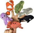 6pcs Finger Puppets Set, Cute Sea Animal Finger Puppet for Role-Playing Mini Hand Puppets Suitable for Kids,Sea Animal Puppets for Storytelling, Realistic Finger Puppet for Toddlers.