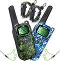 Toys for Boys Walkie Talkies for Kids 5 6 7 8 Year Old Boy Pretend Play Police Military Spy Hunt Camp Outdoor Toys for Kids Birthday Present Boys Gifts (Green Blue)