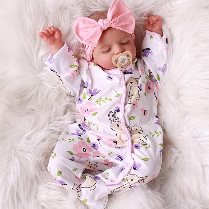 BABESIDE 20-Inch Lifelike Reborn Baby Doll with Vinyl Body – Realistic Poseable Newborn Doll with Accessories for 3+ Year Old Girls – Perfect for Pretend Play and Collecting