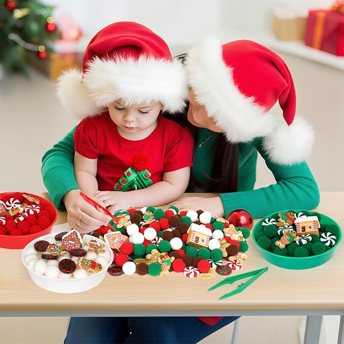 135 Pcs Christmas Gingerbread Man Sensory Bin Items Christmas Candy Counting Sorting Sensory Bin Filler Fine Motor Toys Gingerbread Man Counts for Kids Xmas Counting Toys for Preschool
