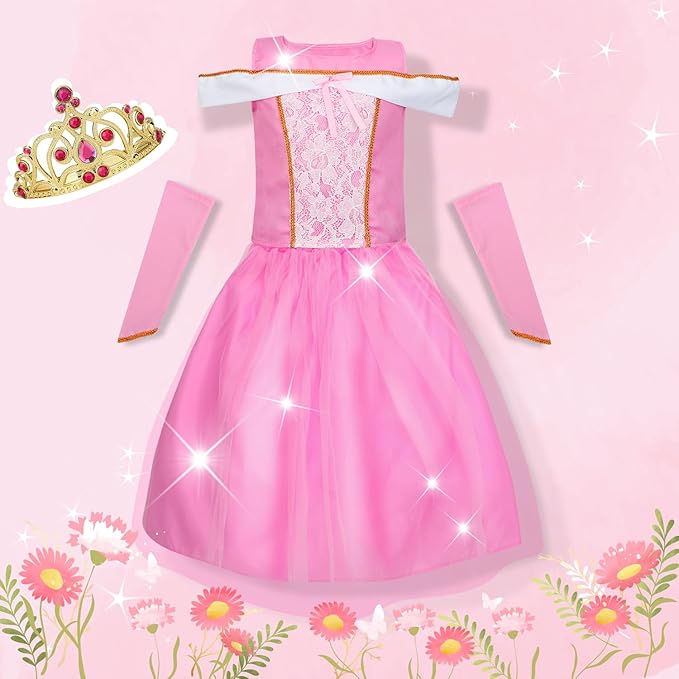 Princess Dress Up for Girls 4-6, Dress Up Clothes for Little Girls 3t-4t