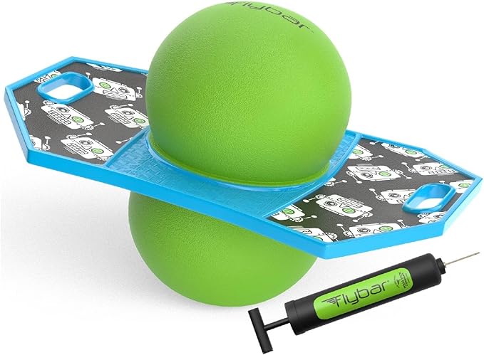 Flybar Pogo Trick Ball for Kids – Balance Bounce Board with Anti-Slip Deck – Pump Included - Indoor & Outdoor Toys for Boys and Girls Fun Way to Reduce Screen Time Supports up to 160 lbs – Ages 6+