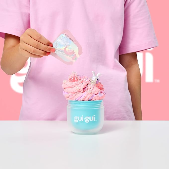 Gui Gui Scented Slime 1 Pack - 5 Step DIY Process to Customize Your Ultimate Slime Glow-Up, Resealable and Reusable Container, ASMR Experience, 13 to Collect Across Season 1 - Styles May Vary
