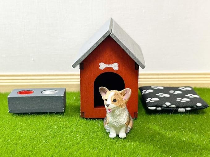 Enhanced Dollhouse Family Pets Miniature Dollhouse Animal Set (Dog)