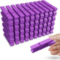50PCS Colored Wooden Clothespins, 2.9inch Purple Clothes Pins for Clip Pictures Photos Decorative, Small Colorful Wood Decoration Closepins Clips