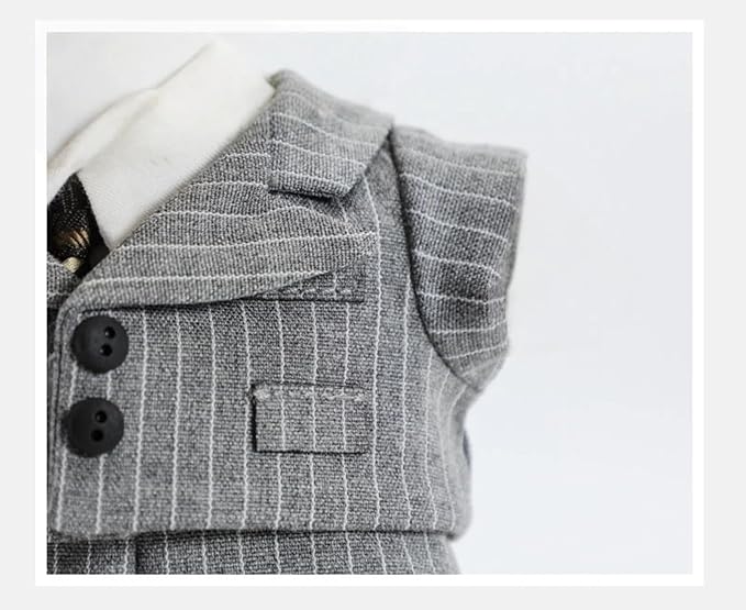 Four-Piece Suit for Dolls17cm/6.7in, Doll Clothes Set ,Soft Premium Fabric Dress Up Accessories Suit (Deep Blue Suit Set)