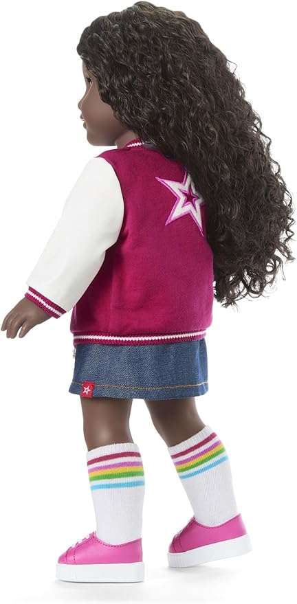 American Girl, Truly Me 18-inch Doll #127 with Hazel Eyes, Curly Dark-Brown Hair, Very Deep Skin, for Ages 6+