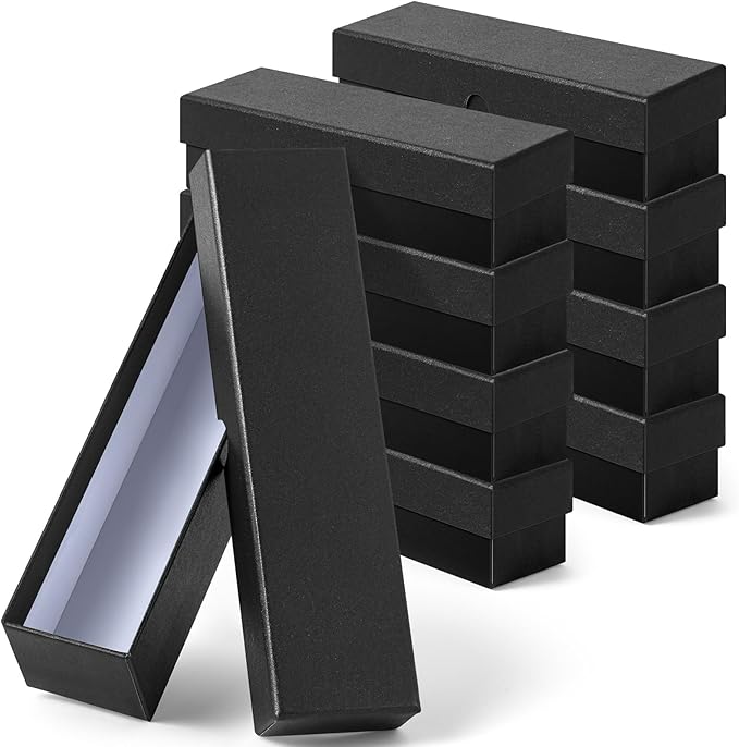 Teling 8 Pcs Coin Storage Box 2x2inch Flip Holders Collectors Coin Supplies Holders for Cents Collection Cardboard (Black)