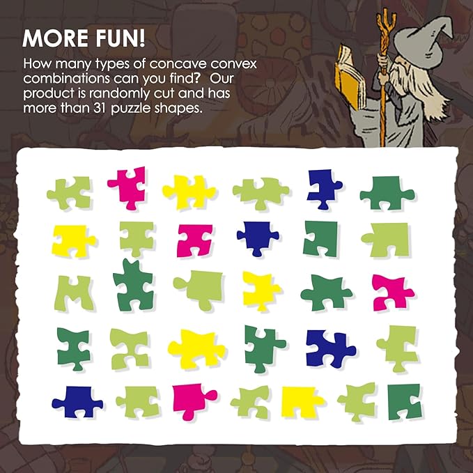 MOMIBOOK 1000 Piece Puzzle for Adults Jigsaw Puzzles of Enchanted Magic House, Touch Film Painting Image Difficult Challenging Hard Impossible Puzzle Unique Funny Party Christmas Birthday Gifts