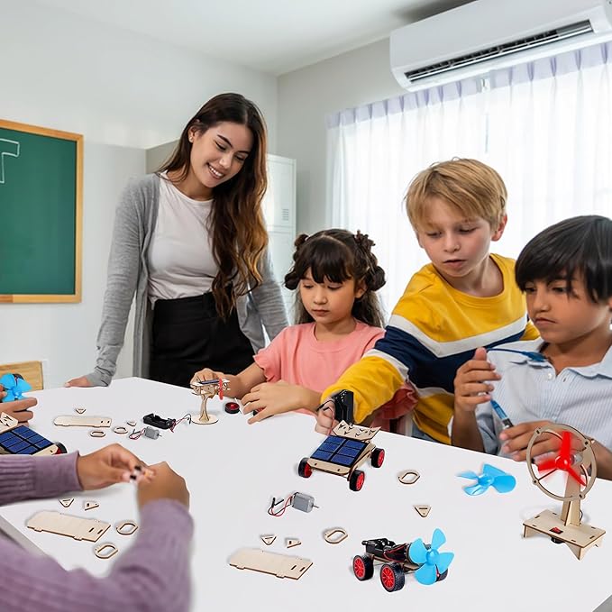 STEM Kits for Kids Age 8-10-12-14, Science Kits for Kids Age 8-12, STEM Toys Gifts for Boys Age 8 9 10 12 13 14, Car Building Science Experiment Projects 9-12, Solar Power & Engineering Kit