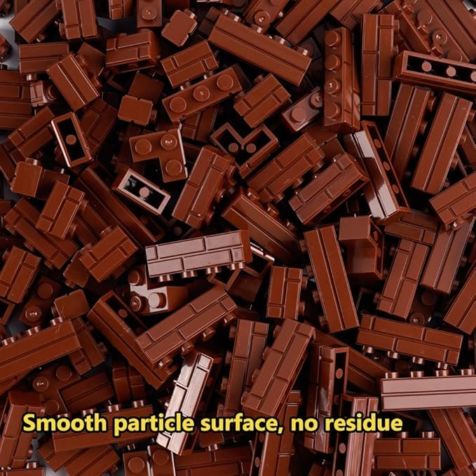 Classic Wall Bricks Building Block: 340 PCS Masonry Profile Brick Parts and Pieces Sets(Brown)