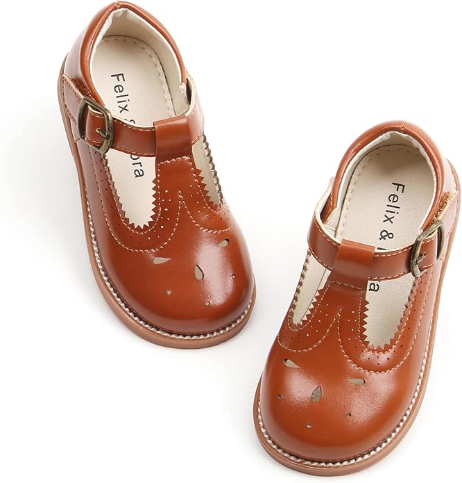 Felix & Flora Toddler Little Girl Mary Jane Dress Shoes - Ballet Flats for Girl Party School Shoes