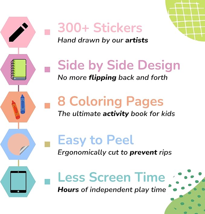 CUPKIN Koalas Sticker Book Activity for Kids, Toddler Airplane Travel Essentials, 300+ Koala Stickers for Children + 8 Scenes + Coloring Pages, Koala Bear Lover Gift Kids Crafts for Ages 2–8