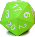 KESS Giant D20 Foam Dice: Oversized 20-Sided Dice for RPG and Collectors - 6 Vibrant Colors, Perfect for Outdoor Fun in Backyard, Pool, Beach. Ages 6+ (Green)