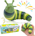 Cevioce Sensory Slug Fidget Toys,Fidget Slug Toys for Adults & Kids Party Favors,1 PC Cute Autism Sensory Toys for Autistic Children,Toddler Christmas Stocking Stuffers,Travel Toys for 1+ Year Old G