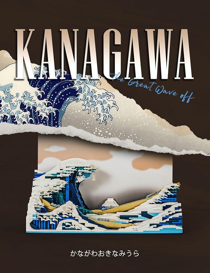 SEMKY The Great Wave Mini Building Block Set (1786 Pieces) -Building Blocks Gifts for Kid and Adult