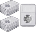 10 Packs 30mm Coin Slab Display Holder, Storage Case for JFK Half Dollar, Clear Acrylic Cases for Coin Organize and Collection, Four-Point Fixation Coin Slab Capsules Protector