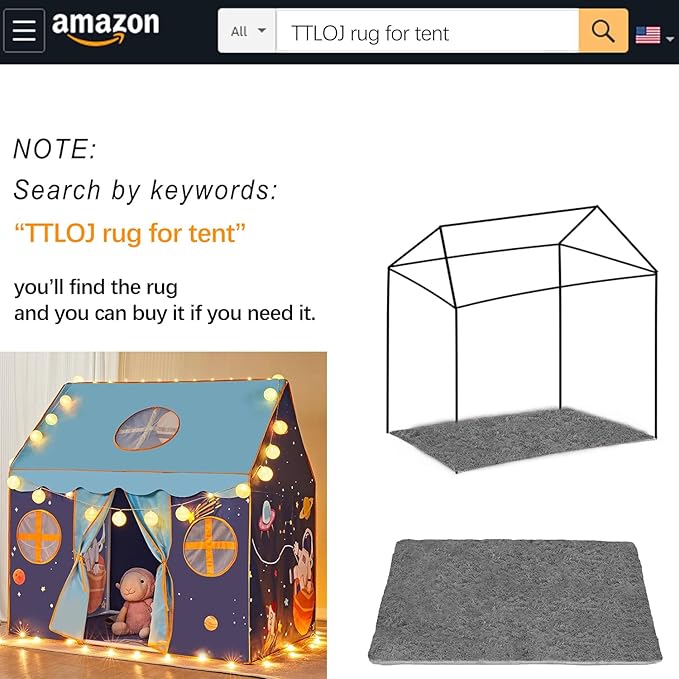 TTLOJ Gift for Christmas Outer Space Style Play Tents for Boys Girls, Large Playhouse Castle Toy for Toddler Play House, Teepee Tent Indoor Outdoor (Ball Lights NOT Included