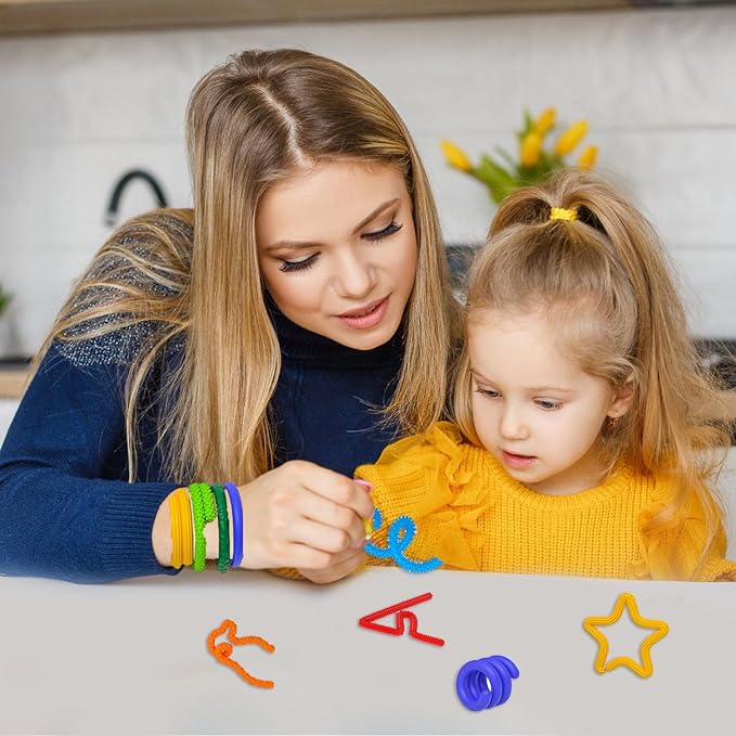 8Packs Fidget Toys Sensory Sticks，Sensory Toys for Kids with Autism Calming ，Autism Classroom Must Haves Calming Sensory Toy for Special Needs, Valentine Classroom Gifts for Kids