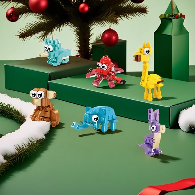 30 Pack Mini Animal Building Blocks Party Favors for Kids with 90 Models,Classroom Prizes,Birthday Gifts,Easter,Christmas,Valentine's Day Toys for Boys Girls Ages 6+