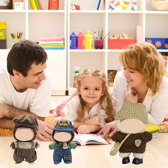 Clothes Set Compatible with 17cm Doll, Hat and Overalls Set for 15cm Doll Outfit Accessories Suit, Cute Clothe for Dress up Unique Style.