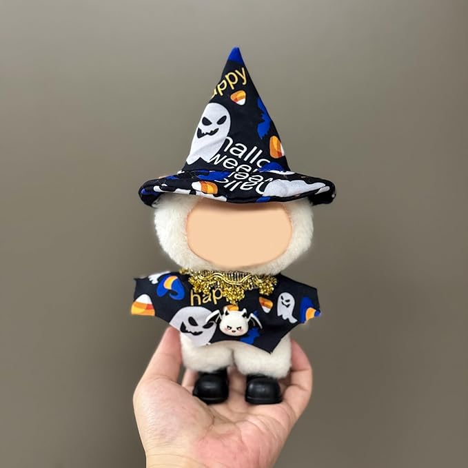 2PC Clothes for 17cm Dolls(NO Doll) Fashion Doll Clothes Halloween Outfit Set Cute Theme Designer Toys Dress Accessories for Collector Fans Display