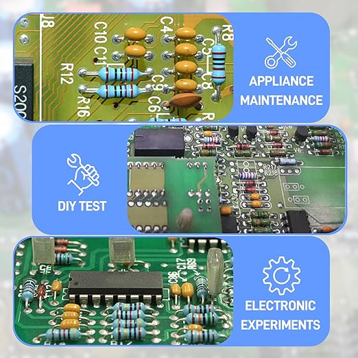24 Values 480pcs Multilayer Monolithic Ceramic Capacitor Assortment Kit, 10pF-10uF Capacitor Set with Storage Box for Electronics Projects