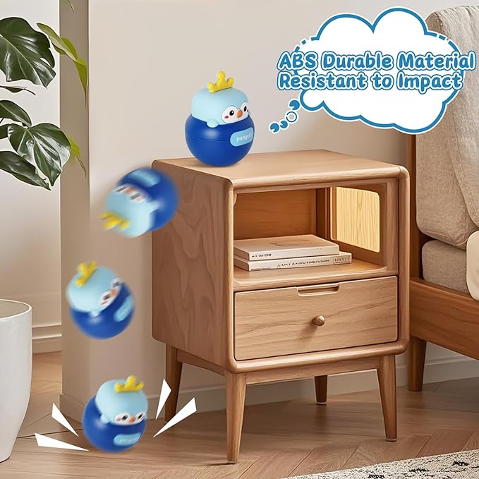 Baby Penguin Wobble Toys, Infant Roly-Poly Tumbler Musical Wobbler, Babies Sensory Development & Teething Toy for Newborn 3-12 Month Baby Toddler Boys and Girls Gifts