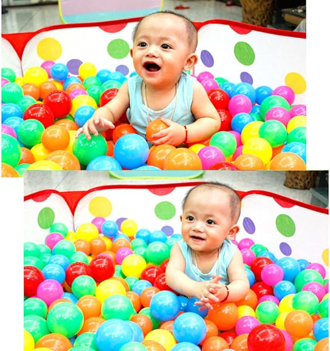 EocuSun Kids Ball Pit Large Pop Up Toddler Ball Pits Tent for Toddlers Girls Boys for Indoor Outdoor Baby Playpen w/Zipper Storage Bag, Balls Not Included (ARed)