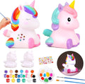 dededa 2Pcs Paint Your Own Unicorn Night Light Art Kit, Arts and Crafts for Kids Ages 4-8,Unicorn Toys Unicorns Gifts for Girls Ages 6-8 Painting Kit for Kids 4 5 6 7 8 9 10 11 12+
