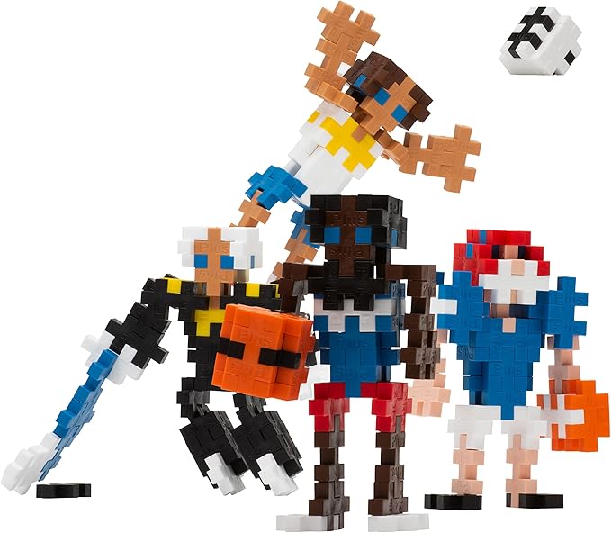 Plus-Plus: Instructed Play Tube - Sports - 240 Piece - Create 4 Players, Construction Building STEM Toy, Interlocking Mini Puzzle Blocks, Kids Ages 5+