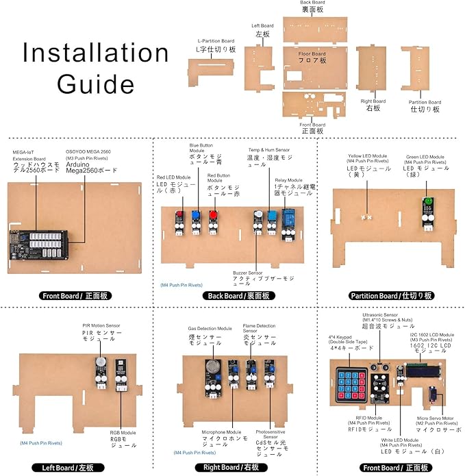 OSOYOO IoT Electronic Smart Home Learner Kit for Arduino Mega2560, Learning STEM,Internet of Things,How to Code, Mechanical Building, Educational Coding for Teens Adults
