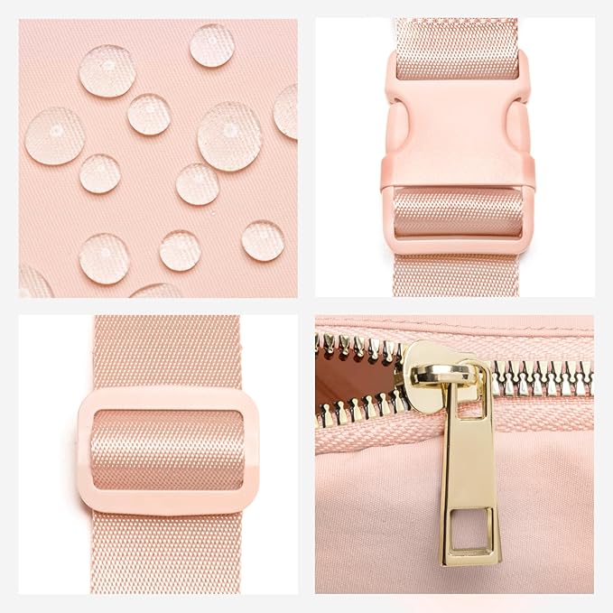 Gitus Gifts for 8 9 10 11 12 Year Old Girls Belt Bag Fanny Pack Crossbody Bags with Initial Letter Patch Cute Stuff Birthday Gifts for Teen Girls Women Personalized Trend Stuff (Coral Pink-I)