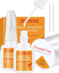 ZUAWAE Elastic String for Bracelets Making Kit, 0.8mm Clear Bracelet String, Jewelry Glue for Elastic String to Clay Beads, Jewelry Making Supplies