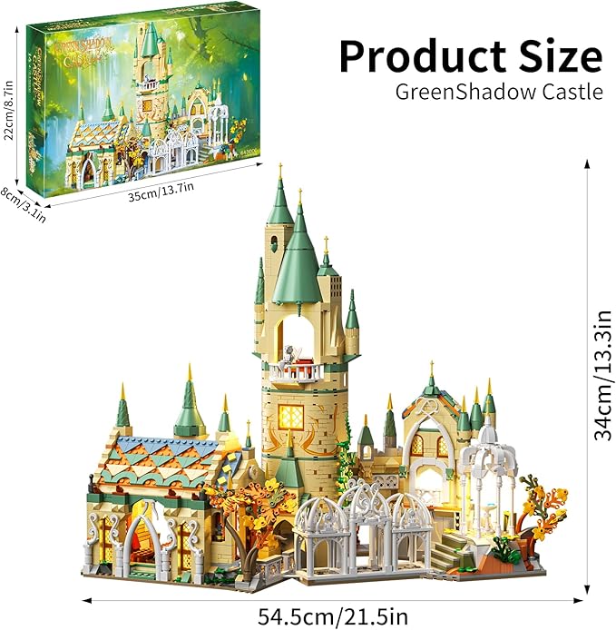 Magic Medieval Castle Architecture Building Block Sets, Creative Ideals Gifts for Boys Girls Adults (1555PCS)