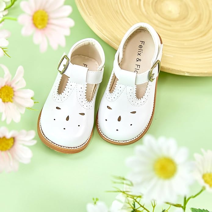 Felix & Flora Toddler Little Girl Mary Jane Dress Shoes - Ballet Flats for Girl Party School Shoes