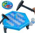 Save Penguin Break Ice Frozen Game for Kids, Meroqeel Protect The Iceberg Dont Let Penguins Trap on Ice Icebreaker Board Games Toy for Adults Family Childrens Kid Ages 4-8 with Cubes and Hammer