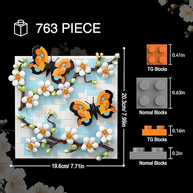 Micro Brick Natural World Building Set, 3D Wall Art Home Office Decoration or Table Display, Creative Building Craft Set, Ideas Gift Building Toy for Teens Ages 8+ Kids, Adults