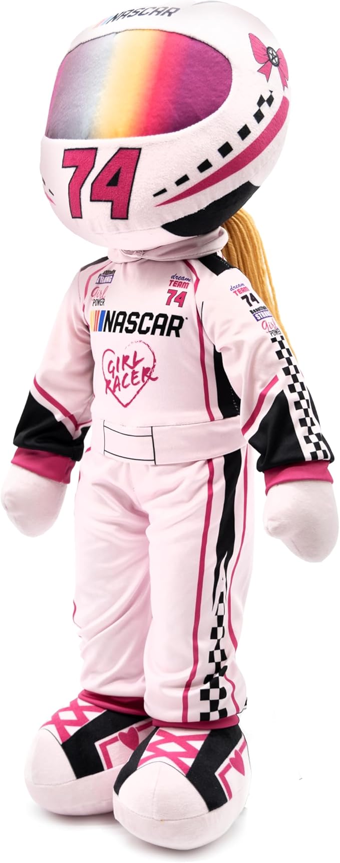 Playtime by Eimmie NASCAR-Themed Soft Baby Doll, 14-Inch Plush Racing Rag Doll for Kids, Sophie Speedster Plush Figure, Fabric Stuffed Toy for All Ages
