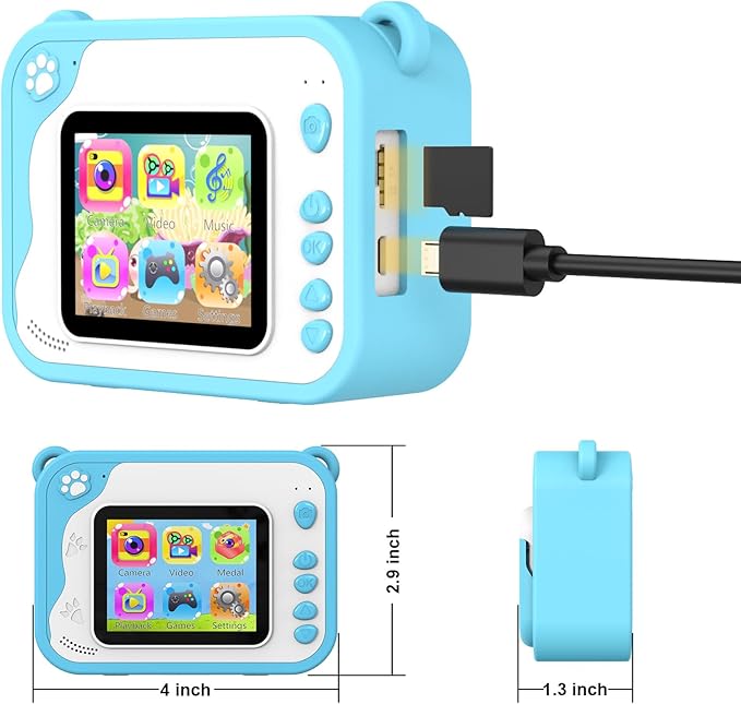 Kids Camera Toddler Camera Instant Print, 1080P Video, 32GB SD Card, Childrens Toy Easter Birthday Gifts for Boys Girls 3 4 5 6 7 8 9 10 11 12 Years Old