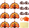 Qyeahkj 36 Set Thanksgiving Turkey Suncatchers Craft Crafts for Kids DIY Fall Window Tissue Paper Craft Kit Autumn Hanging Decor for Harvest School Home Activity Art Project Birthday Party Favor Gift
