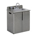 ECR4Kids Play Kitchen Sink, Wooden Playset, Grey Wash