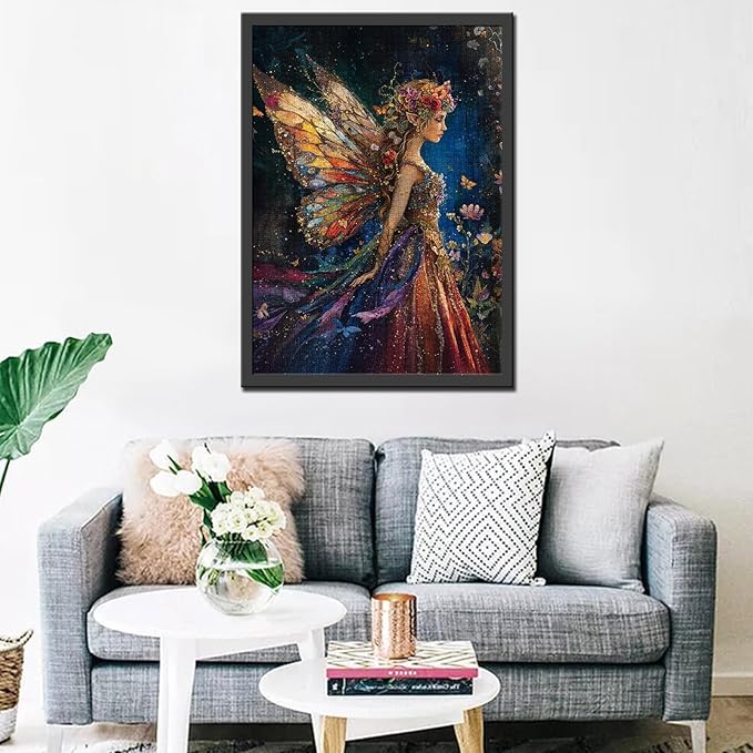 Tucocoo Colorful Romantic Fairy Jigsaw Puzzles for Adults 1000 Pieces, Beautiful Flowers Night Elf Art Jigsaw Puzzle DIY Craft Puzzles for Home Decoration Gifts, Family Puzzle Perfect for Game Nights