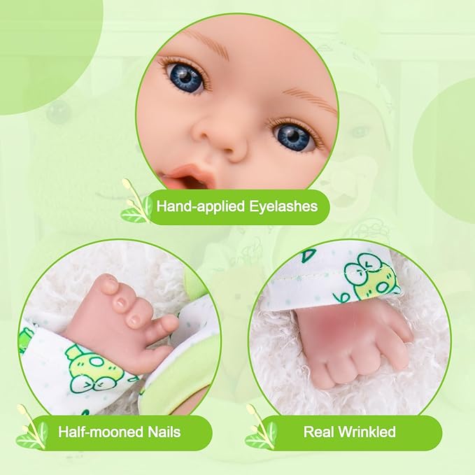 Aori Reborn Baby Dolls Boy Realistic 18 inches - Lifelike Newborn Babies That Look Real, Nice Gift Set for Kids, Parents-to-be, Grandparents
