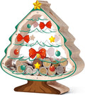 Wooden Christmas Piggy Bank for Kids, Christmas Tree Piggy Bank with Acrylic Panels, Unbreakable Toddler Money Box for Boys Girls, DIY Safe Coin Bank with Letter Sticker, Christmas, Birthday Gift