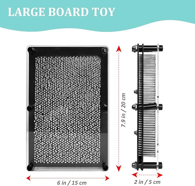 MICKYU Metal 3D Pin Art Sensory Toys Board Games for Kids 8-12